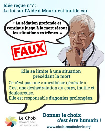 Idée reçue n°7 - La sédation profonde et continue jusqu'à la mort résout les situations extrêmes